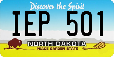 ND license plate IEP501
