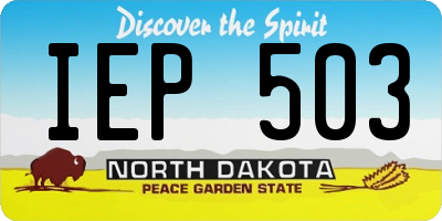 ND license plate IEP503