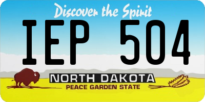 ND license plate IEP504