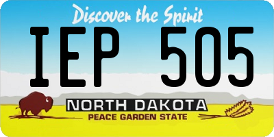 ND license plate IEP505