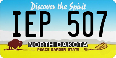 ND license plate IEP507