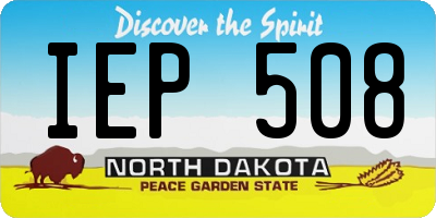 ND license plate IEP508