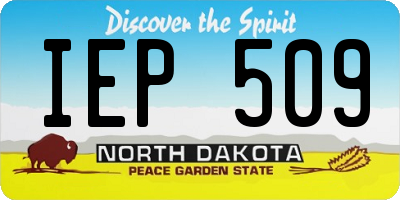 ND license plate IEP509