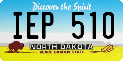 ND license plate IEP510