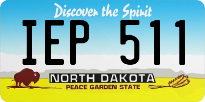 ND license plate IEP511