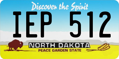 ND license plate IEP512