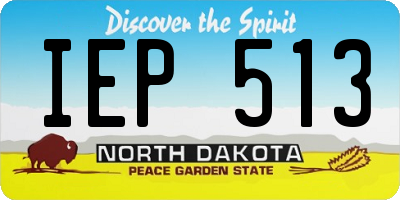 ND license plate IEP513