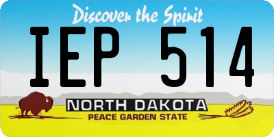 ND license plate IEP514