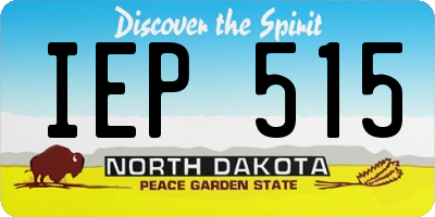 ND license plate IEP515