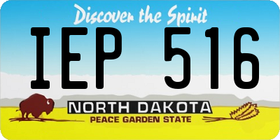 ND license plate IEP516