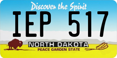 ND license plate IEP517