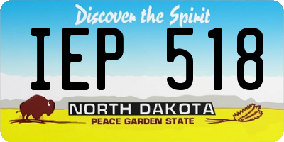 ND license plate IEP518