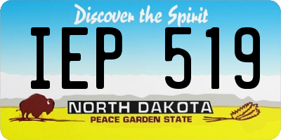 ND license plate IEP519