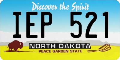 ND license plate IEP521
