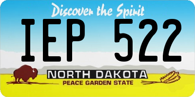 ND license plate IEP522