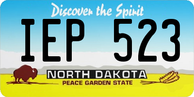 ND license plate IEP523