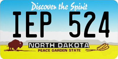 ND license plate IEP524