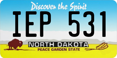 ND license plate IEP531