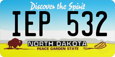 ND license plate IEP532