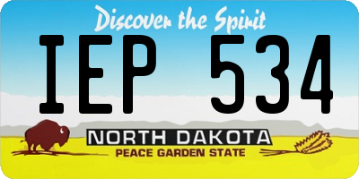 ND license plate IEP534