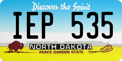 ND license plate IEP535
