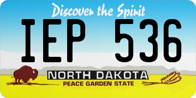 ND license plate IEP536