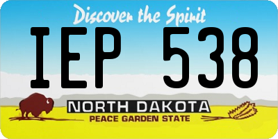 ND license plate IEP538