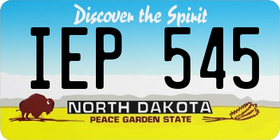 ND license plate IEP545