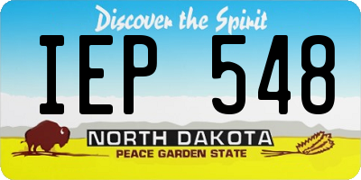 ND license plate IEP548