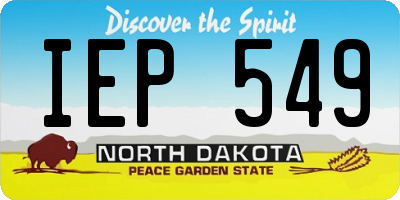 ND license plate IEP549