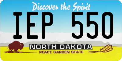 ND license plate IEP550