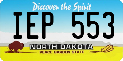 ND license plate IEP553