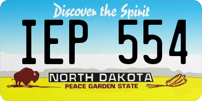 ND license plate IEP554