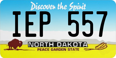 ND license plate IEP557
