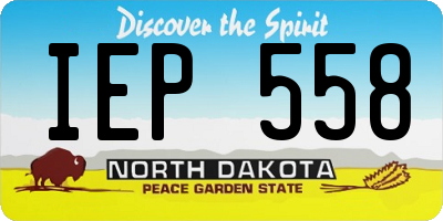 ND license plate IEP558
