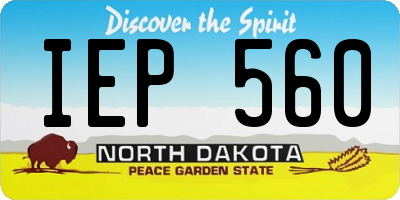ND license plate IEP560