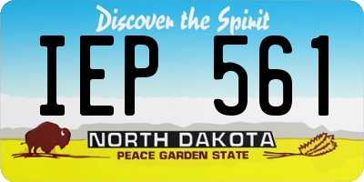 ND license plate IEP561