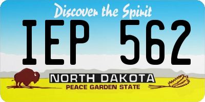 ND license plate IEP562
