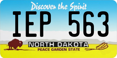 ND license plate IEP563