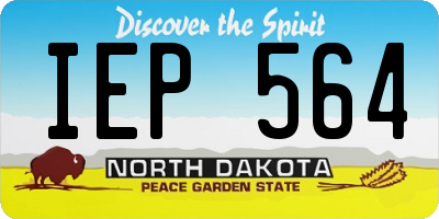 ND license plate IEP564
