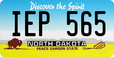 ND license plate IEP565