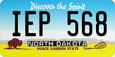 ND license plate IEP568