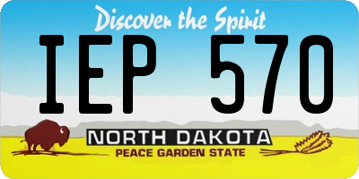 ND license plate IEP570