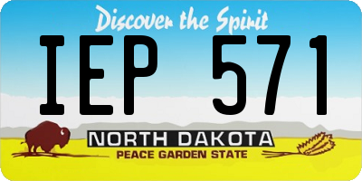 ND license plate IEP571
