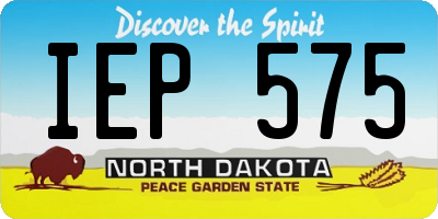 ND license plate IEP575