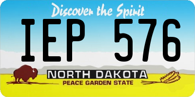 ND license plate IEP576