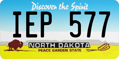 ND license plate IEP577
