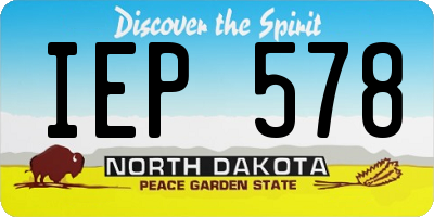 ND license plate IEP578