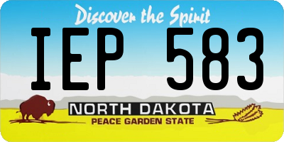 ND license plate IEP583