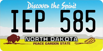 ND license plate IEP585